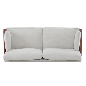 Mid Century Moderne Sofa With Wood Sides