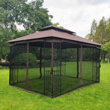 Gazebo tent with double roof & mosquito net
