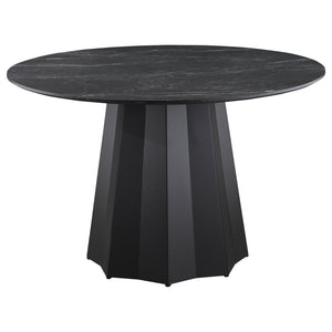 Dorgan - 5 Piece Round Dining Set - Black