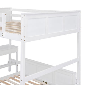 Full Over Full Bunk Bed With Desk