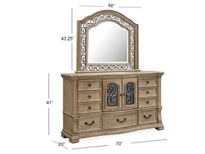 Marisol - Shaped Mirror - Fawn