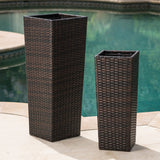 Rattan Flower Pot - Brown