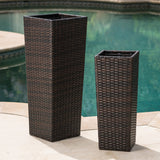 Rattan Flower Pot - Brown
