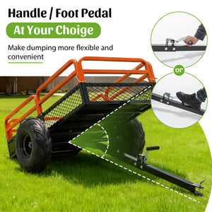 1500LBS Capacity 15 Cubic Feet Dump Cart Trailer