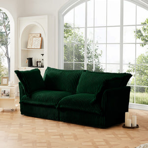 Modern Slipcovered 2-Seat Sofa Couches for Living Room