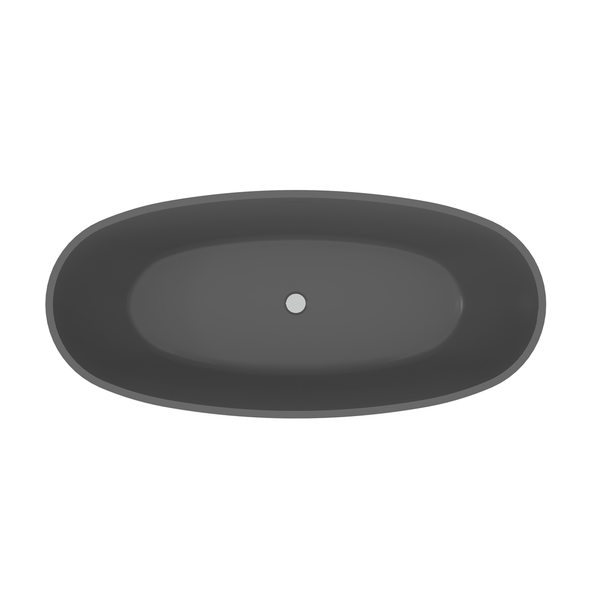 65.2 Inch Freestanding Solid Surface Soaking Bathtub