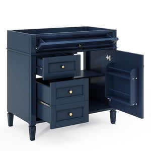 Bathroom Vanity With 2 Drawers and Tip-Out Drawer Storage Cabinet