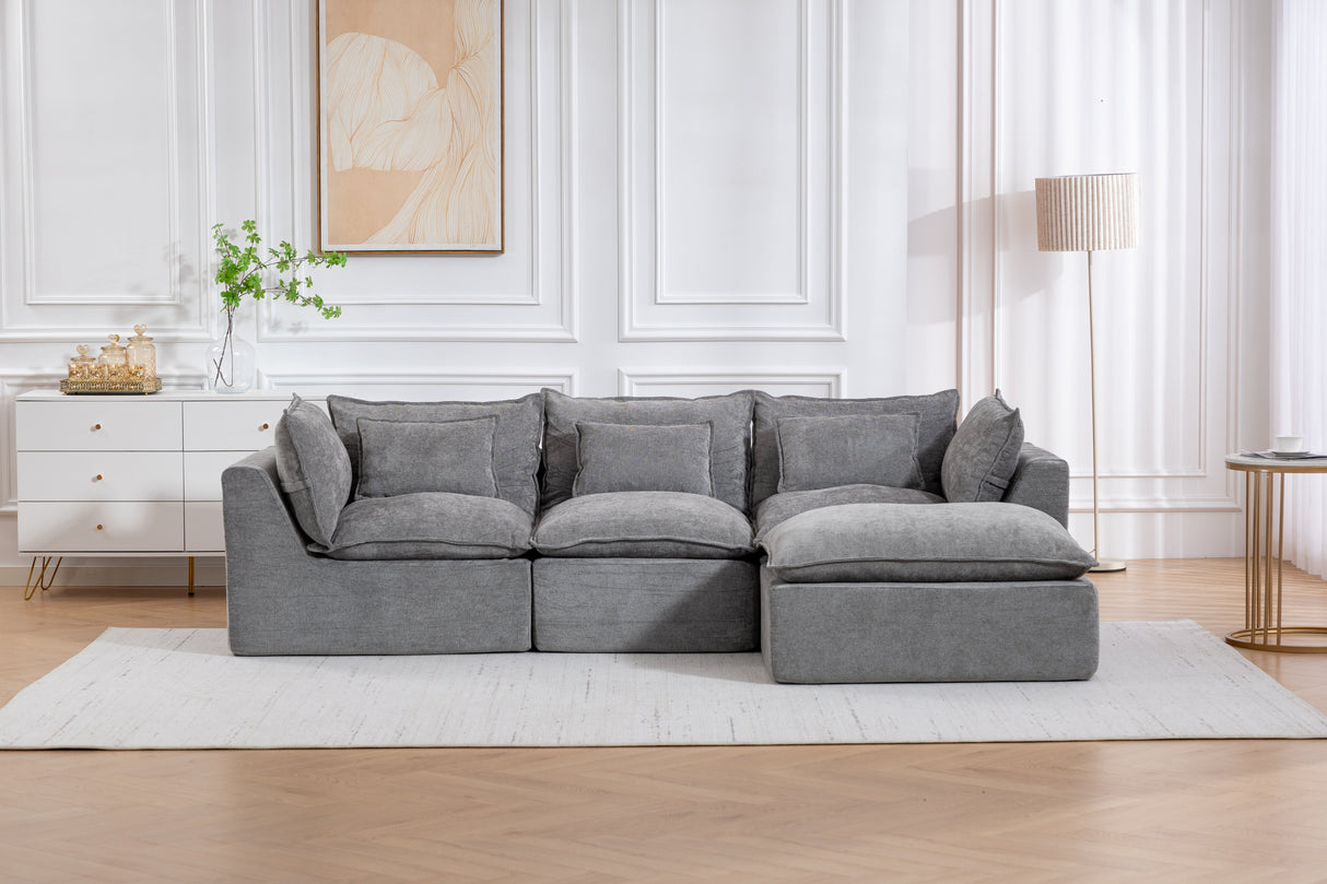 102.3" Width Cloud Couch Oversized Modular Sectional Sofa