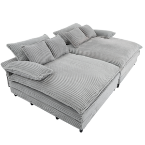 109" W Oversized Double Lounge Chaise Sofa