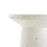 Outdoor 24' H MGO Terrazzo Side Table, White