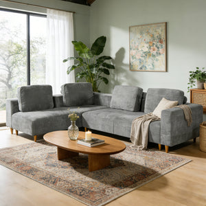 2-Piece 109" L-Shape Convertible Sectional Sofa