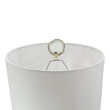 Smoke Agate-Slice Table Lamp with Marble Base