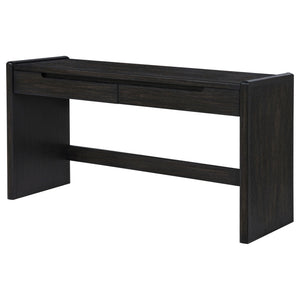 Leandro 2-drawer Home Office Writing Desk Burnished Black