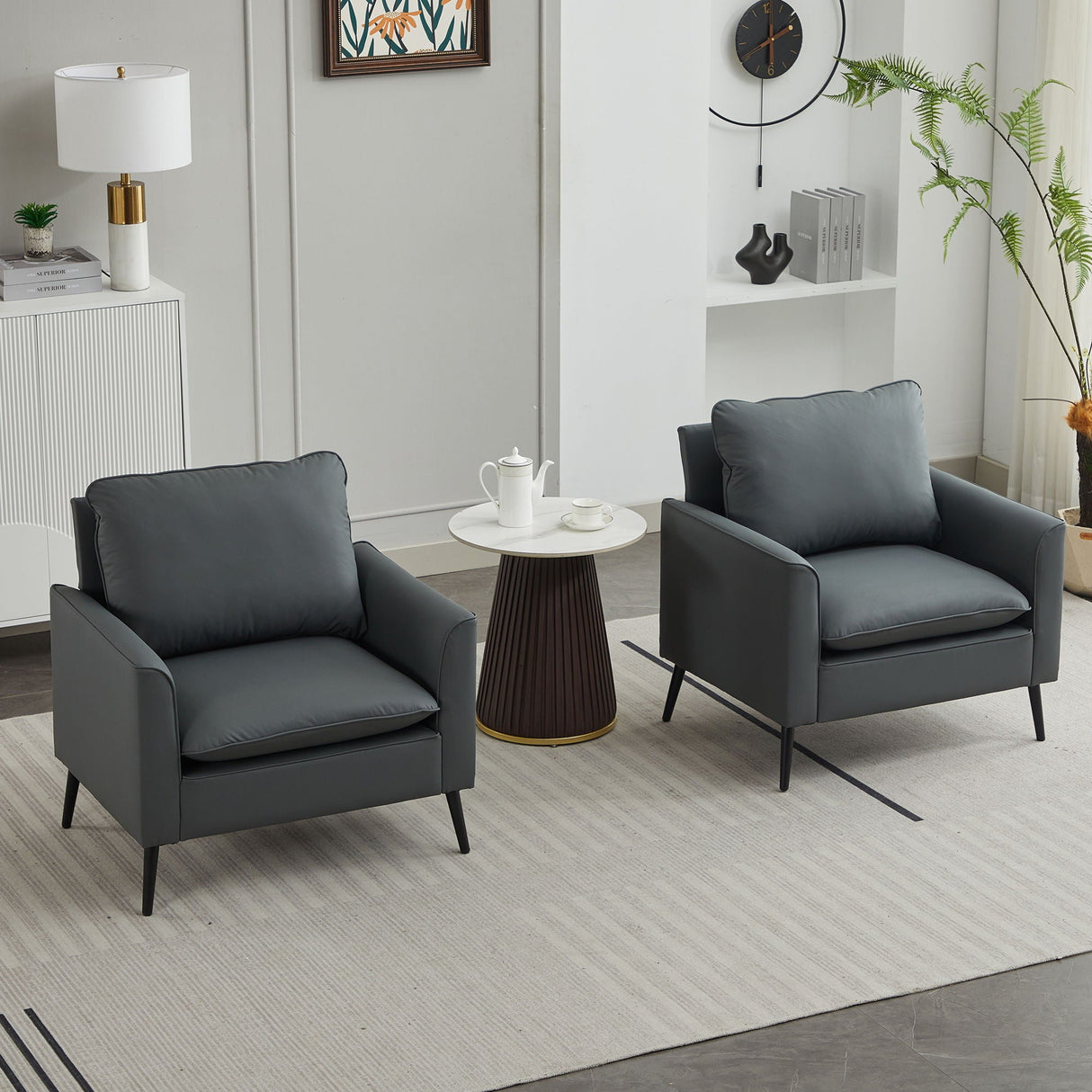 Nordic Retro Light Luxury Upholstered Sofa Chair
