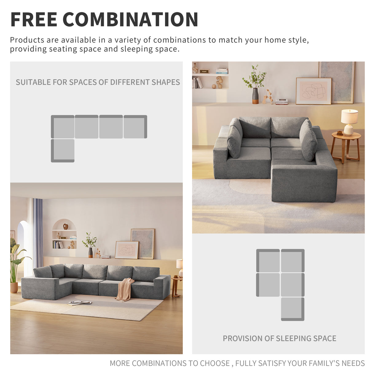 The Caitlyn Plush Modular Terrycloth Sectional