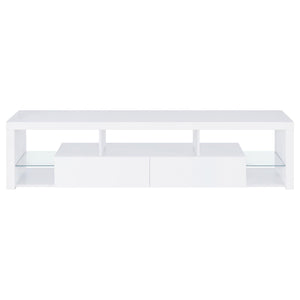 Lance - 3 Piece TV Entertainment Center With Shelves - Gloss White