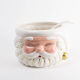 WHITE SANTA PUNCH BOWL & LADLE