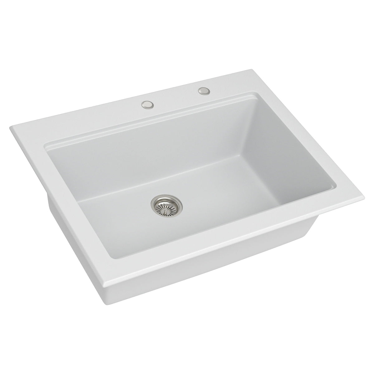 Quartz Kitchen Sink 30" X 22" Granite Composite Workstation Drop In Sink - White
