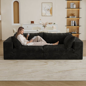 Y137 Modular Black Sofa