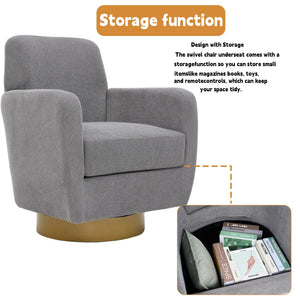 360 Degree Rotation Armchair Cotton Linen