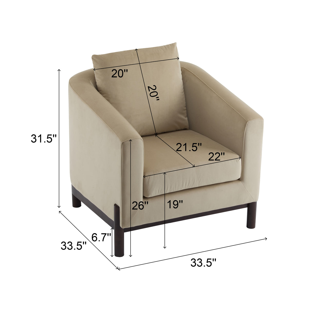 Faux Leather Barrel Club Accent Chair