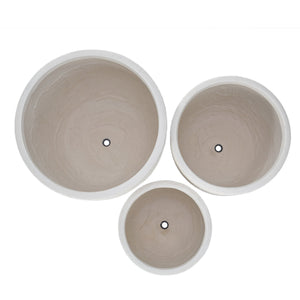 U_Style Lightweight Matte Textured MGO Outdoor Indoor Flower Pot Set of 3