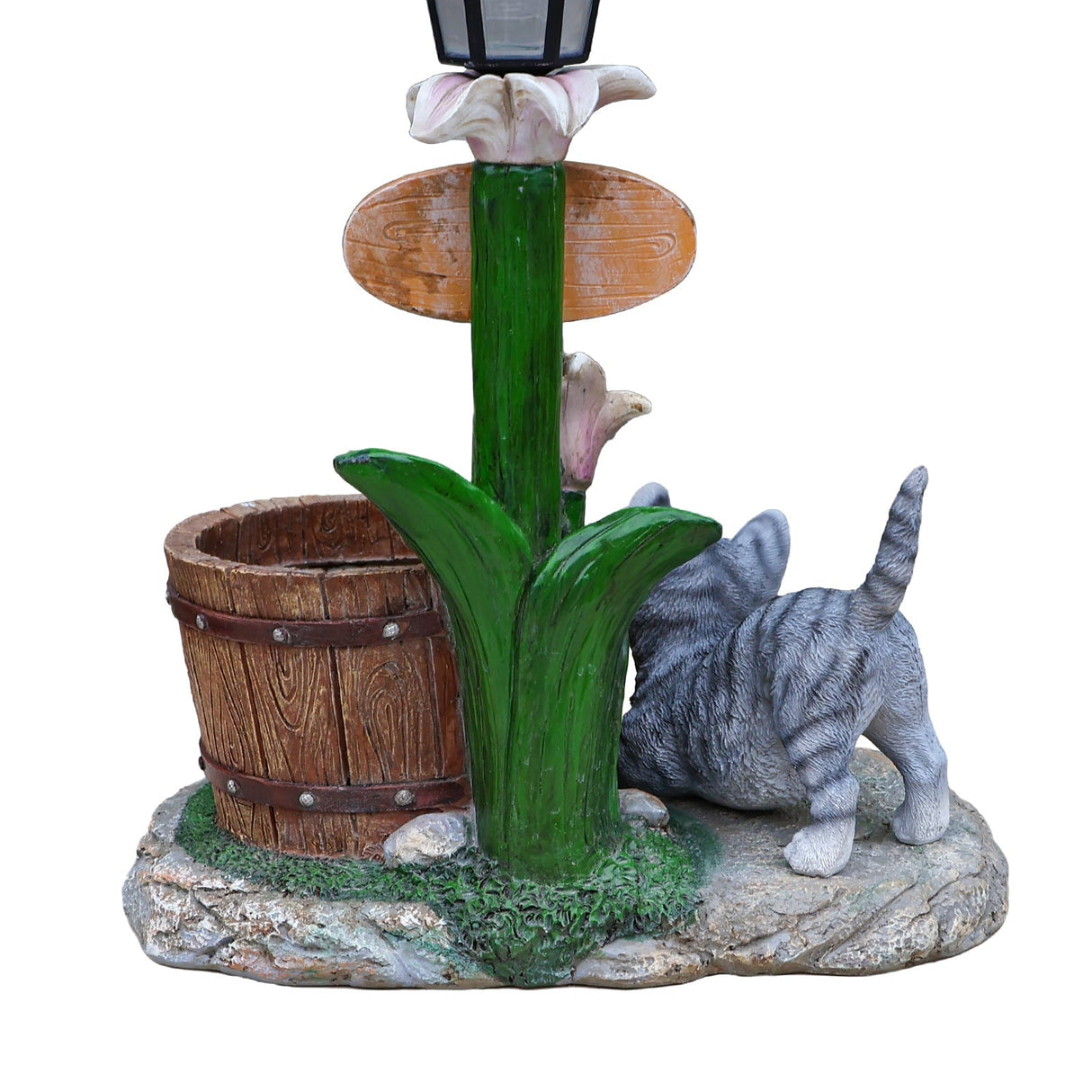 Lying Cat Solar Planter Garden Decor