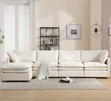 Cape Cod Reconfigurable Cushion-Back Modular Sofa- Beige