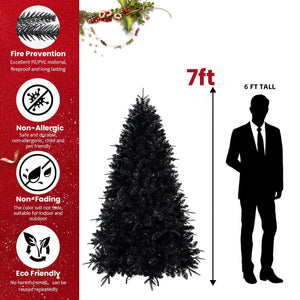 The 6-Foot Pre-Lit Black Christmas Tree
