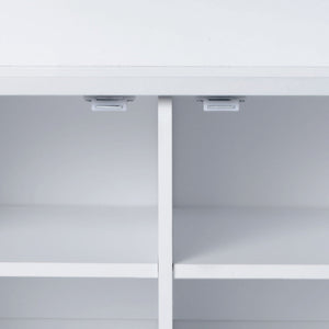 Entryway Bench With Coat Rack, 3 In 1 Design And Adjustable Shelves