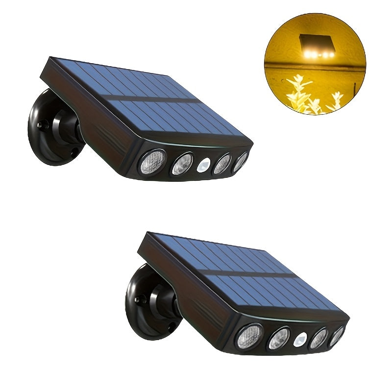 2/4-Pack Outdoor Solar Wall Lights – Motion Sensor, Dusk-to-Dawn, IP44 Rated