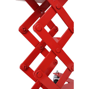 Heavy Duty Low Lift Transmission Jack With Nylon Safety Strap For Small Vehicles - Red
