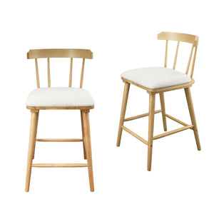 Olivia Indoor Wooden Upholstered Counter Stool