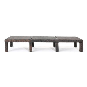Outdoor Chaise Lounge with Wicker Design and Adjustable Backrest