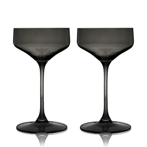 Reserve Nouveau Crystal Coupes in Smoke Viski®
