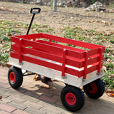 Children's and garden wooden carriagesall-terrain rubber inflatable wheelers