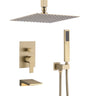 Wall Mount Shower System With High Pressure 10" Shower Head And Handheld