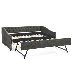 Upholstered Daybed With USB Charging & Pull Out Bed