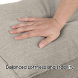 2 PCs Set High Back Patio Chair Cushions - Beige Brown