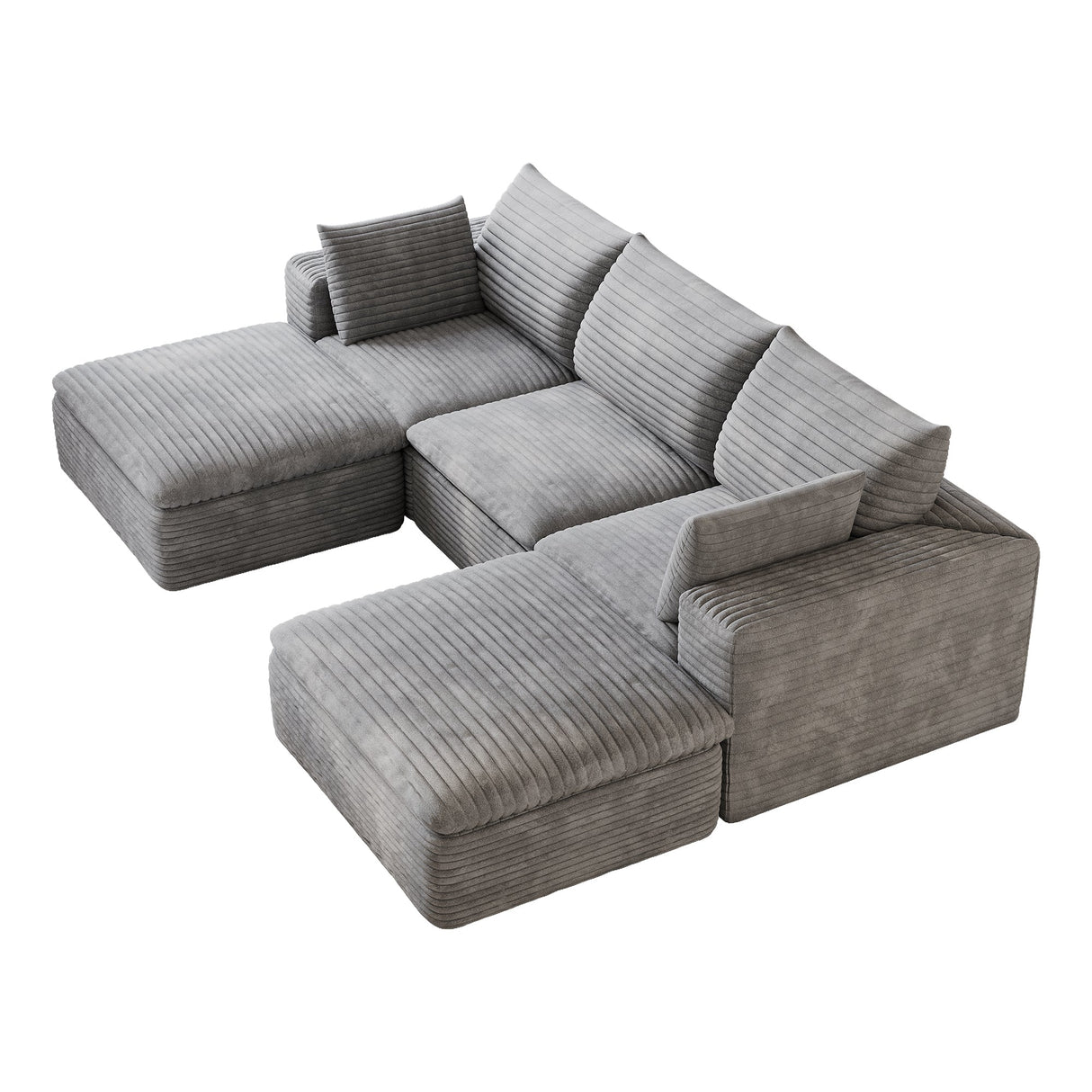 102" Cloud Sofa in Grey