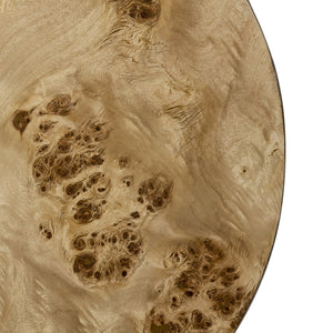 20x20x24 Burl Wood Brown Cylinder Side Table