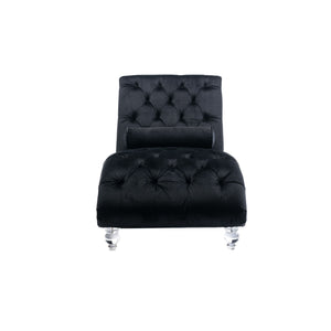 Chaise Lounge Indoor, Button Tufted Upholstered Chaise Lounge Chair With Pillow