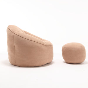 Bedding Bean Bag Sofa Chair High Pressure Foam With Footrest