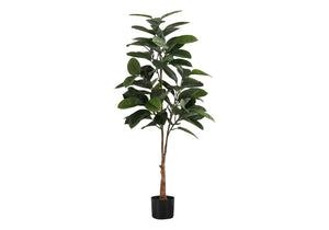 52" Tall Artificial Rubber Tree, Indoor Faux Potted Plant
