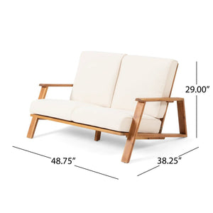 Paloma - Contemporary Loveseat And Coffee Table Set With Weather Resistant Cushions