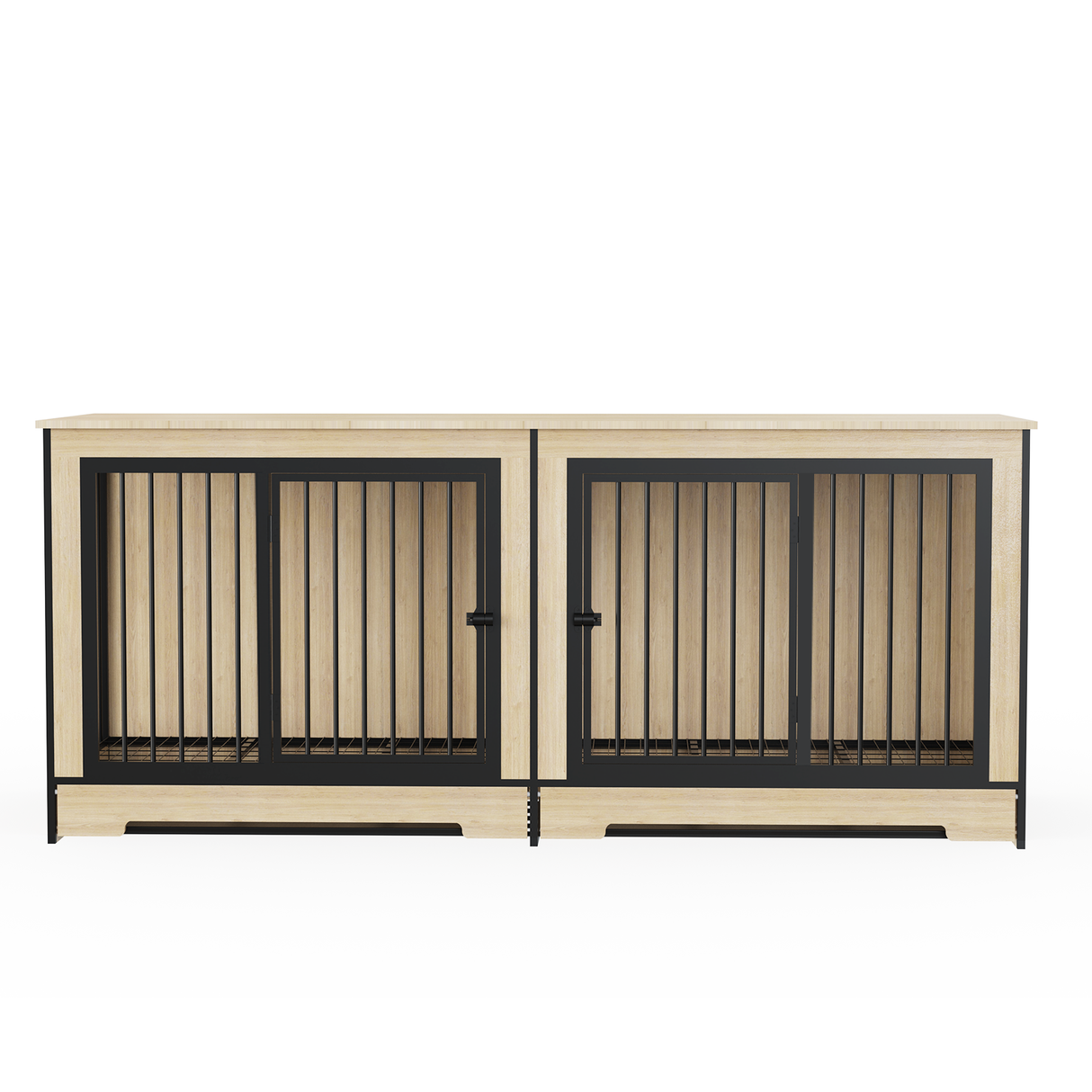 Dog Crate Furniture with Two Combined Rooms