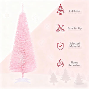 Artificial Pencil Christmas Tree Slim Design with Easy Setup