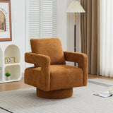 Stonewell Square Swivel Accent Chair with Open Back