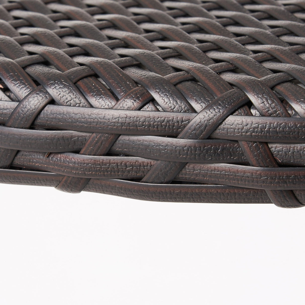 Outdoor Round Rattan Bar Table With Iron Frame - Multi Brown