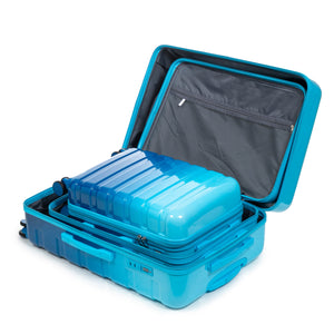 3-Piece PC Spinner Wheel Luggage Set with Gradient Color